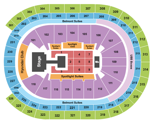 UBS Arena SEVENTEEN Seating Chart